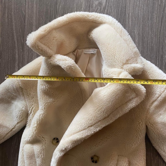 Topshop premium teddy coat cream - Picture 7 of 8